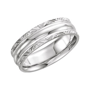 C13-Designer 6mm Band-14kt White